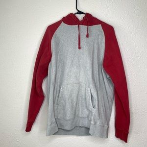 Gap Hoodie - Red and Gray Varsity Style Sweatshirt - Mens Large.